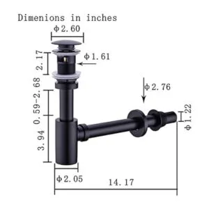 GORDEE Juego completo de topes para lavabo de baño trampa