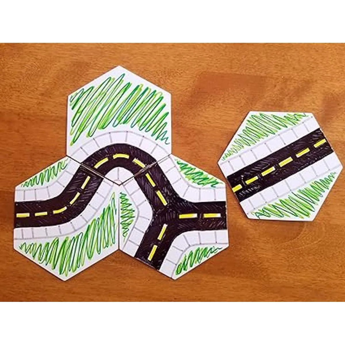 Apostrophe Games Juego de cartas hexagonales en blanco_4