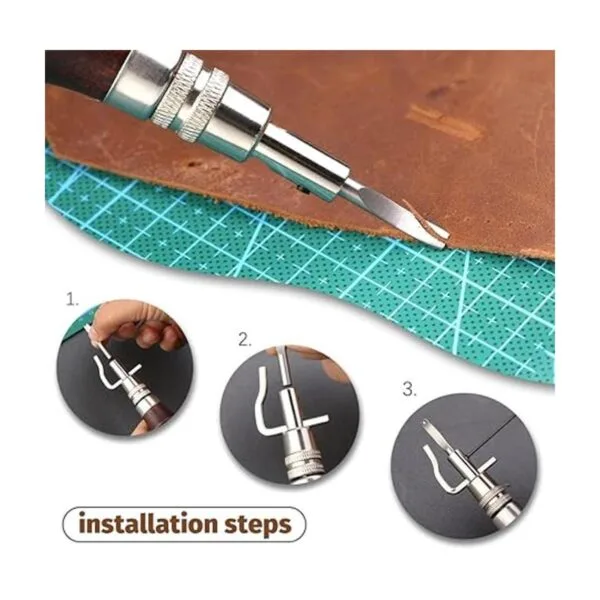 Jupean Kit de 458 piezas de cuero herramientas de trabajo_4