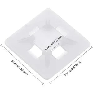 Paquete de 100 soportes adhesivos con cierre de