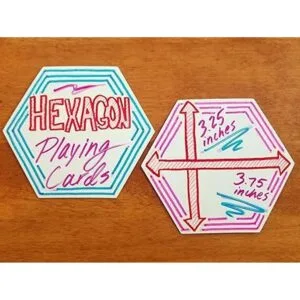 Apostrophe Games Juego de cartas hexagonales en blanco_2
