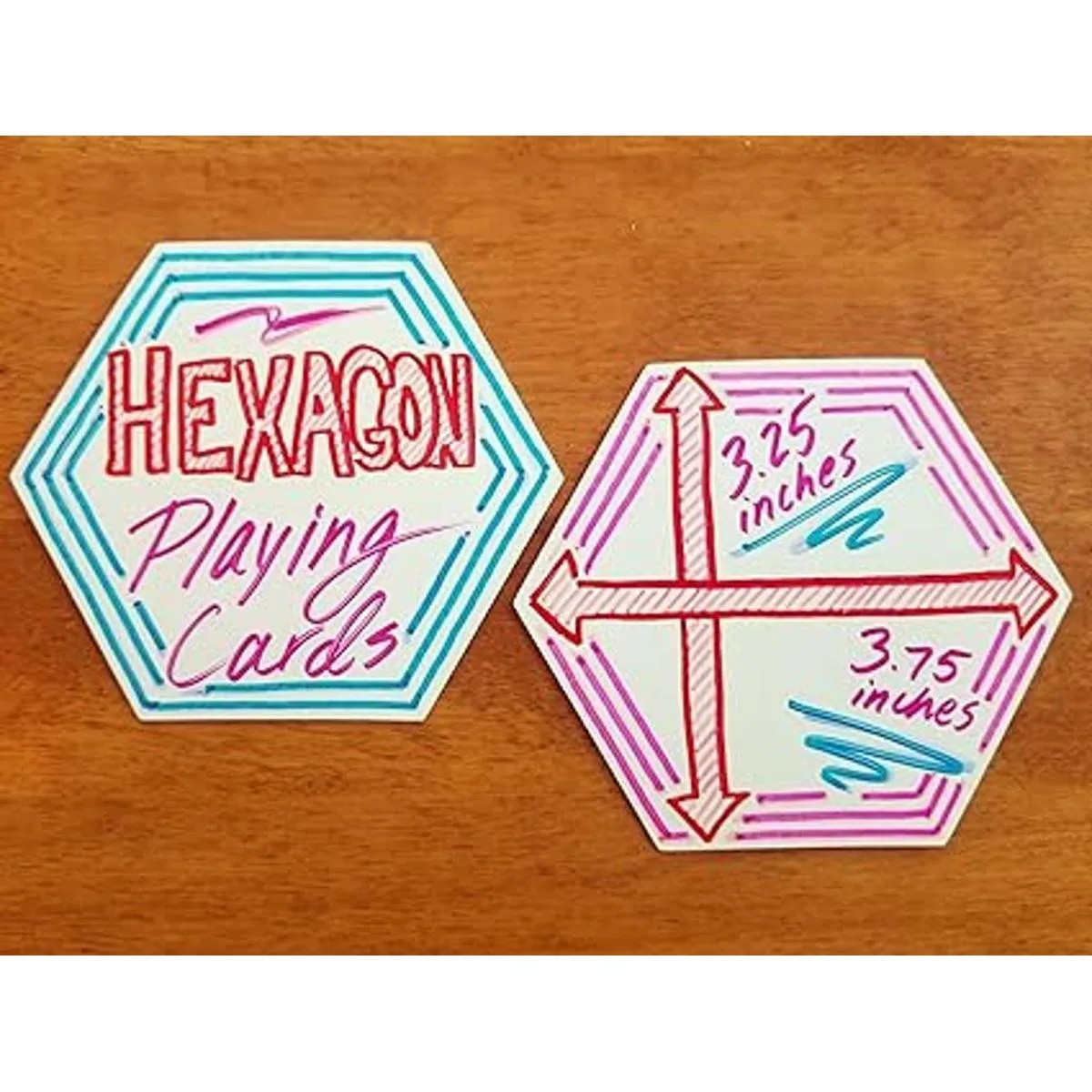 Apostrophe Games Juego de cartas hexagonales en blanco_2