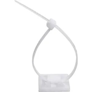 Paquete de 100 soportes adhesivos con cierre de