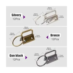 Swpeet 36 juegos de llaves de 1 0.984 in 3 colores con 1