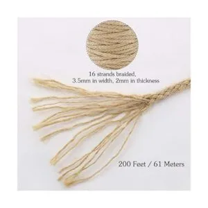Tenn Well Cordel de yute trenzado cuerda de yute natural