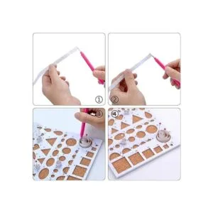 1 juego de moldes de papel para plantilla de filigrana con