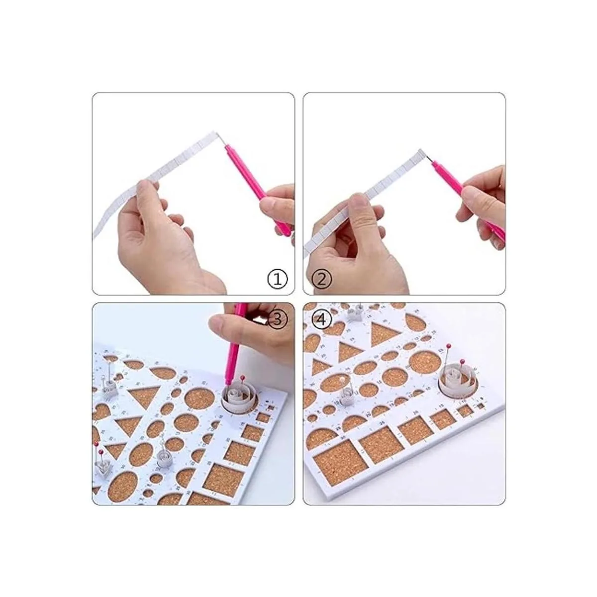 1 juego de moldes de papel para plantilla de filigrana con