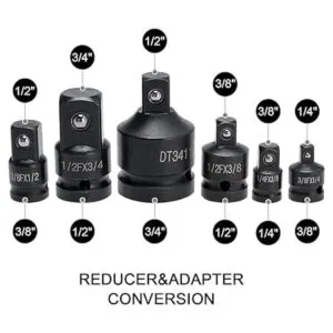 HELAKLS 14 38 12 34 pulgadas Drive 6 piezas adaptador