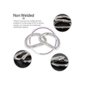 Swpeet 150 piezas 58 pulgadas multiusos Metal D Anillo