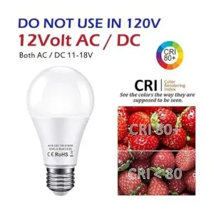 Bayshe Bombilla LED de 12 V equivalente a 60 W E26 7 W_2