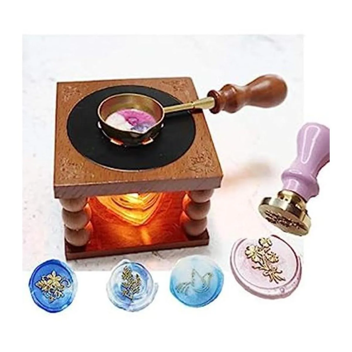Gpeal Kit de calentador de cera para sello de sellado