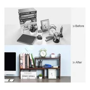 PAG Estantería de escritorio librero ajustable para_5