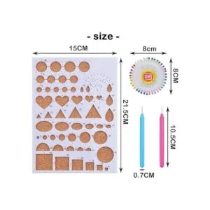 1 juego de moldes de papel para plantilla de filigrana con