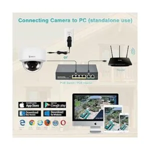 Anpviz Cámara domo IP PoE de 4 MP con micrófonoaudio_6