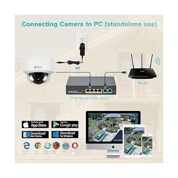 Anpviz Cámara domo IP PoE de 4 MP con micrófonoaudio_6