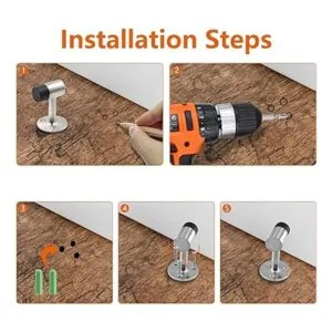 PHITUODA Tope de piso resistente de 3 pulgadas2.953 in