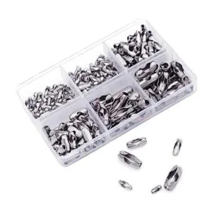 KINGOU 155pcs Acero Inoxidable Bola Cadena Conector_1