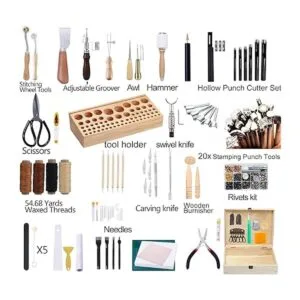 Jupean Kit de 458 piezas de cuero herramientas de trabajo_2