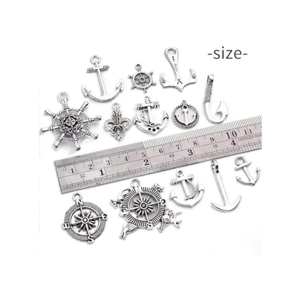 Colección de dijes náuticos 3.53 oz alrededor de 50