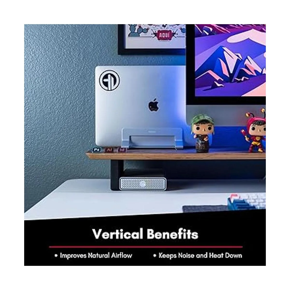 Macally Soporte vertical para laptop para escritorio_2