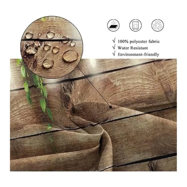 Riyidecor Cortina de ducha rústica de granja para puerta