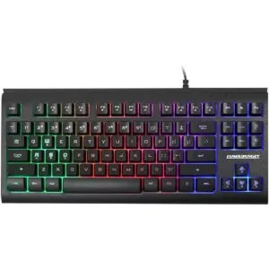 Teclado para juegos con retroiluminación LED arcoíris de