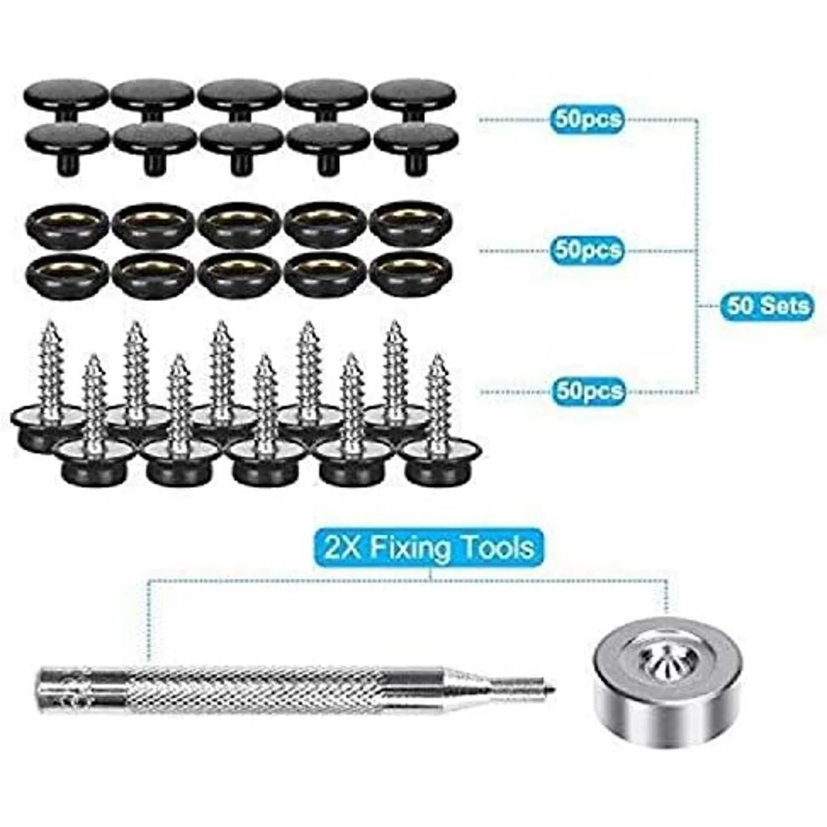 Kelife Juego de 150 piezas de acero inoxidable de grado