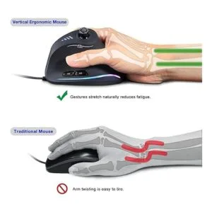 Ratón para juegos con balancín 5D mouse ergonómico TRELC_3