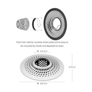 LEKEYE Trampa de desage para el cabello filtro de_3