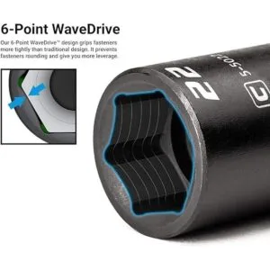 Capri Tools Juego de llaves de impacto poco profundas de_2