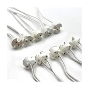 Paquete de 50 bombillas halógenas LED de cerámica redonda