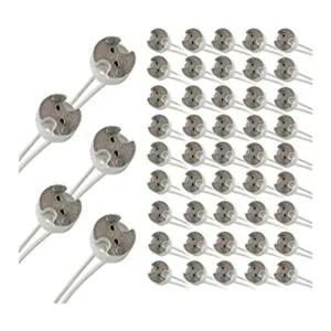 Paquete de 50 bombillas halógenas LED de cerámica redonda