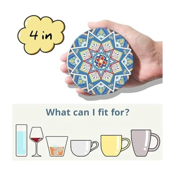 LIFVER Juego de 8 posavasos absorbentes para bebidas_4