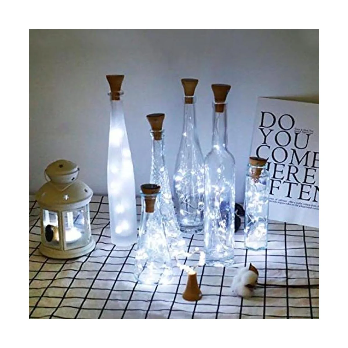 Decorman Paquete de 10 luces solares para botellas de