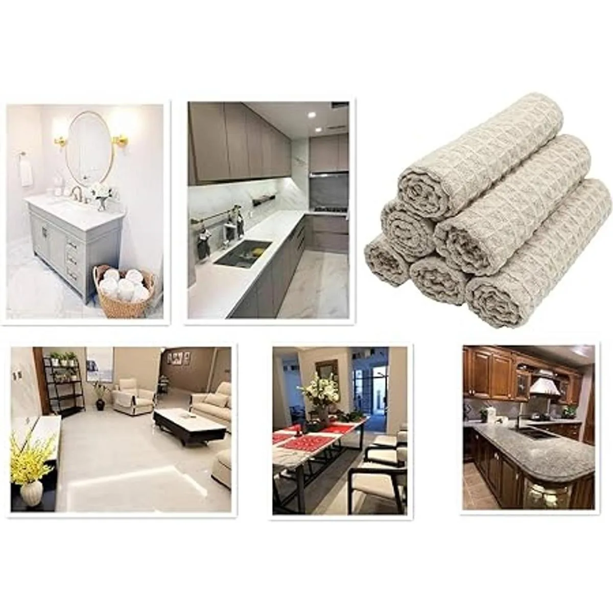 Paño de limpieza de cocina de microfibra trapos gruesos