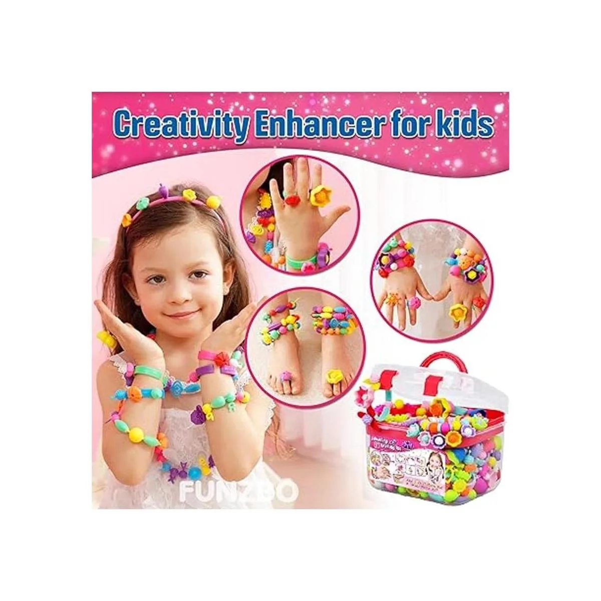 FunzBo Juego de joyas para niños y niñas. Juguetes con