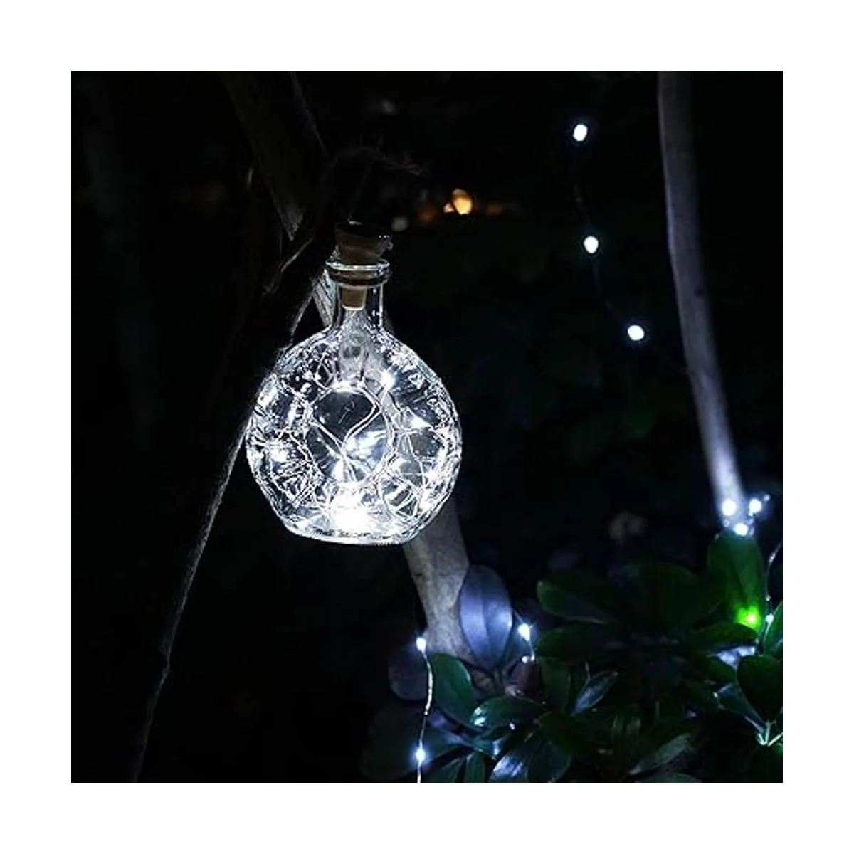 Decorman Paquete de 10 luces solares para botellas de