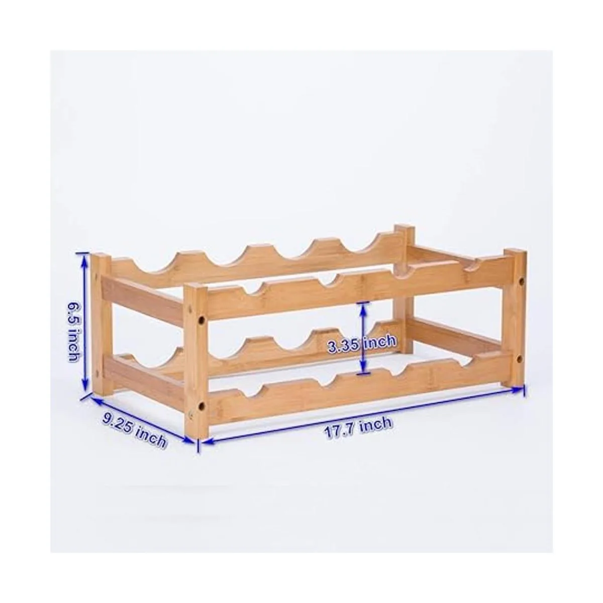 Fostersource Estante de almacenamiento de vino de bambú_2