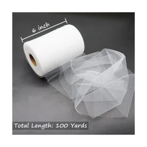 Rollos de tela de tul de 6 pulgadas por 100 yardas 300_3