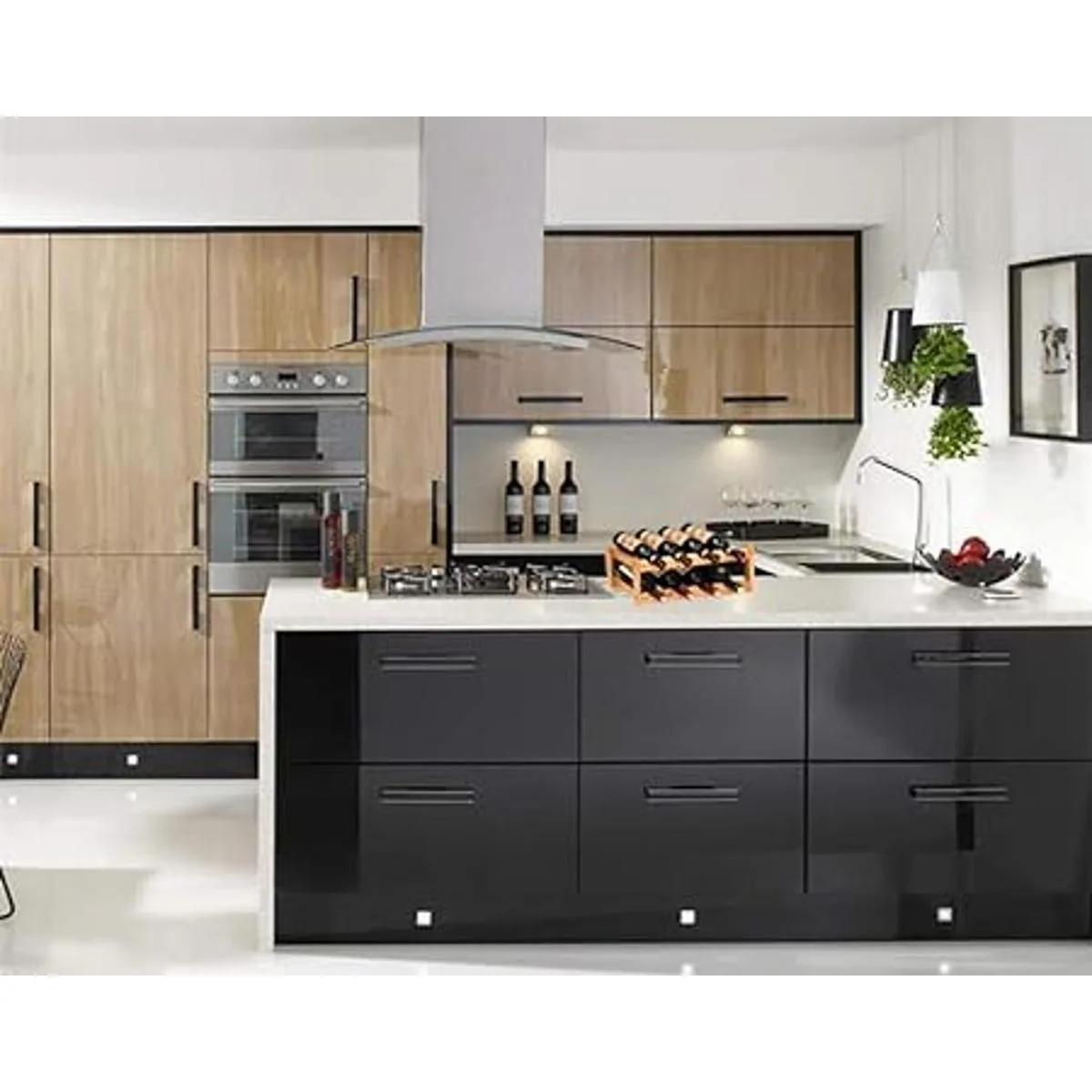 Fostersource Estante de almacenamiento de vino de bambú_3