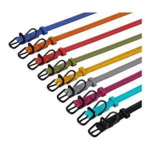 BRONZEDOG Collar de cuero enrollado para perro de cuerda