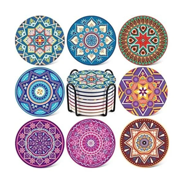 LIFVER Juego de 8 posavasos absorbentes para bebidas_1