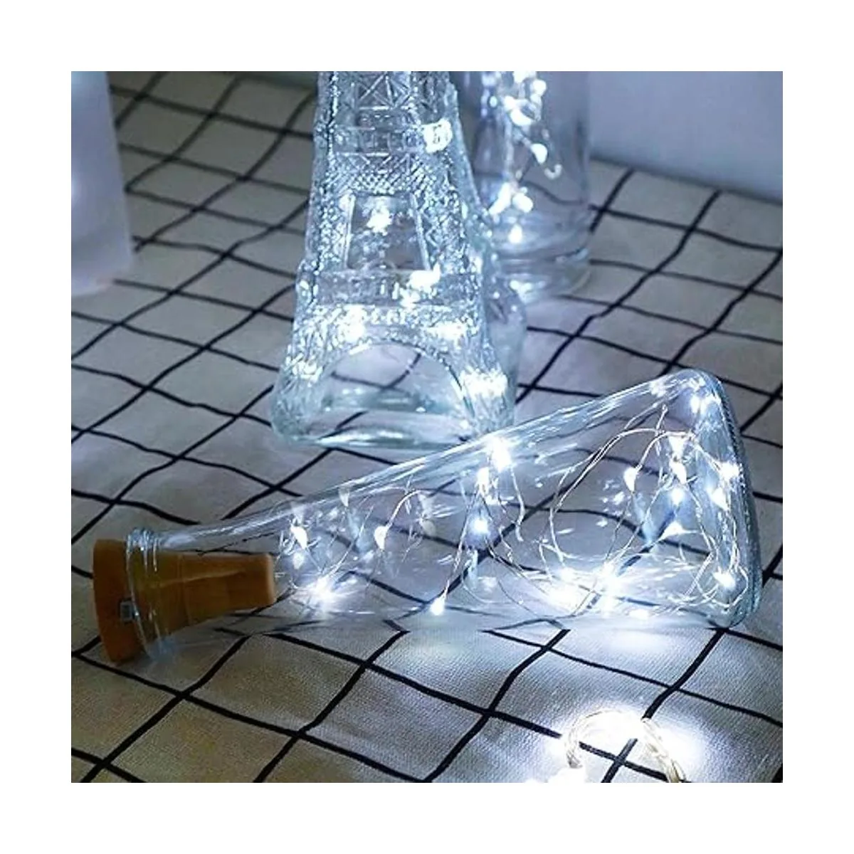 Decorman Paquete de 10 luces solares para botellas de