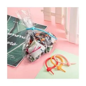 20 bridas de silicona coloridas para bolsa correas para