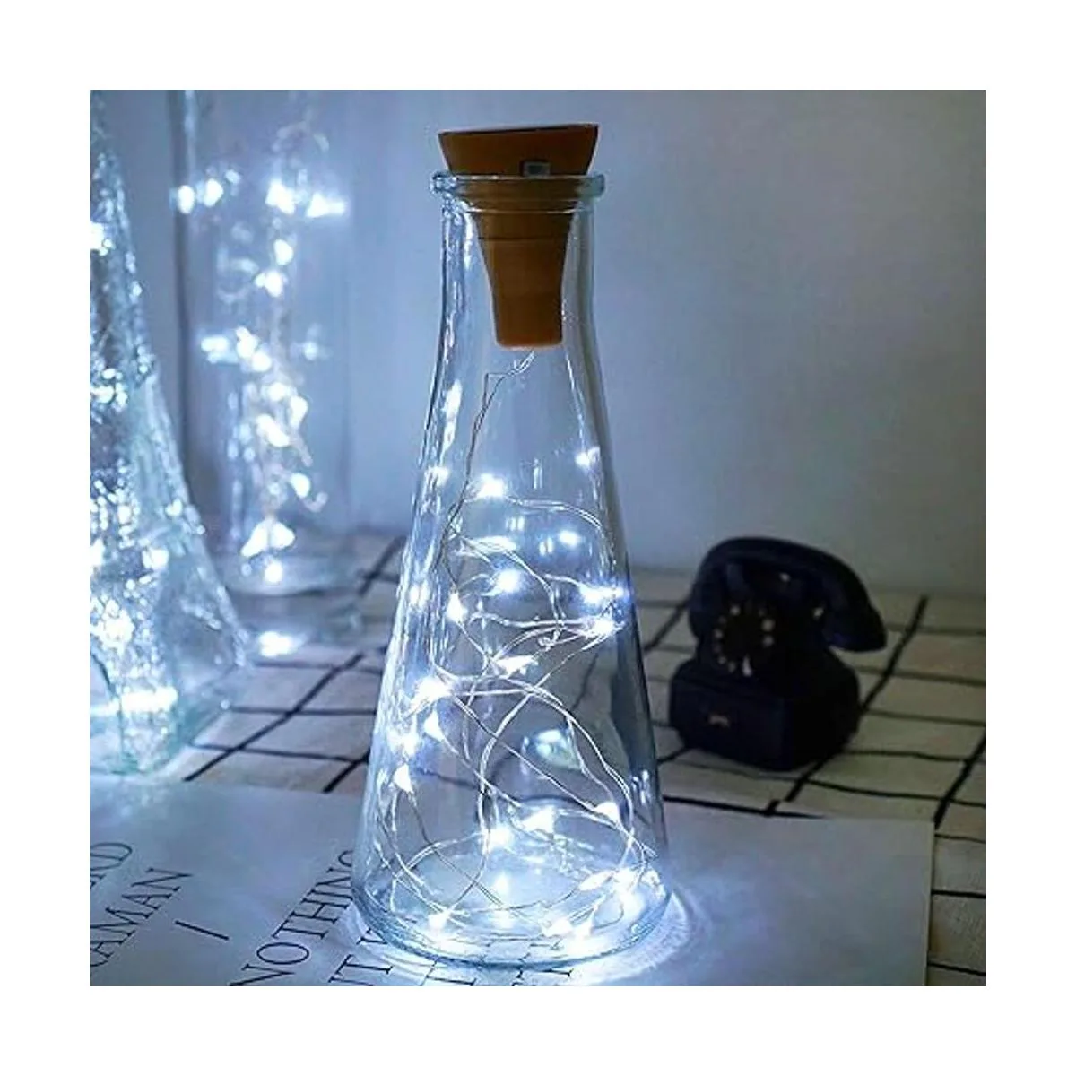 Decorman Paquete de 10 luces solares para botellas de