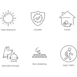 Jonathan Y Alfombra con estilo bohemio rústico y diseño_6