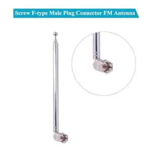 Fancasee Antena FM telescópica de 75 ohmios con tornillo_2