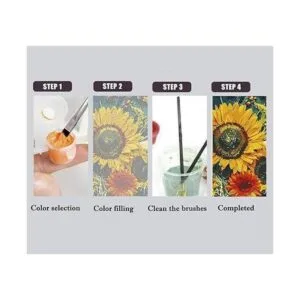 Pintura por números para adultos y niños kits de flores