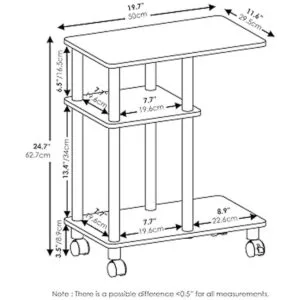 Furinno TurnNTube Mesa auxiliar para sofá en forma de U_2