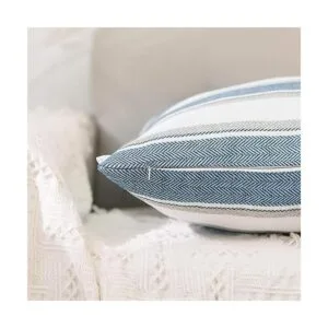 NATUS WEAVER Funda de almohada de lino a rayas